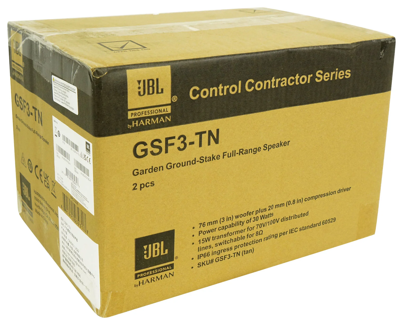 (16) JBL GSF3-TN 6.5" Landscape Ground Stake/Wall 70v Commercial Speakers+Amp - Image 2