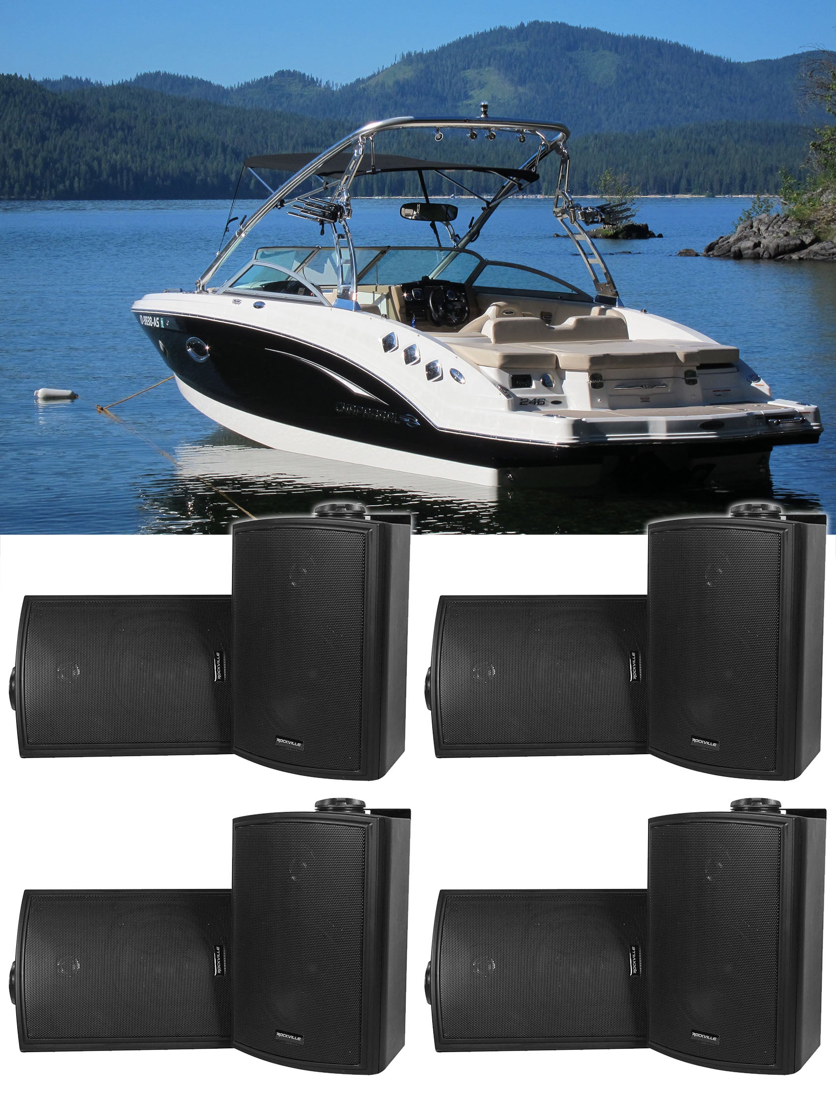 HP5S BK Boat 4-Pair