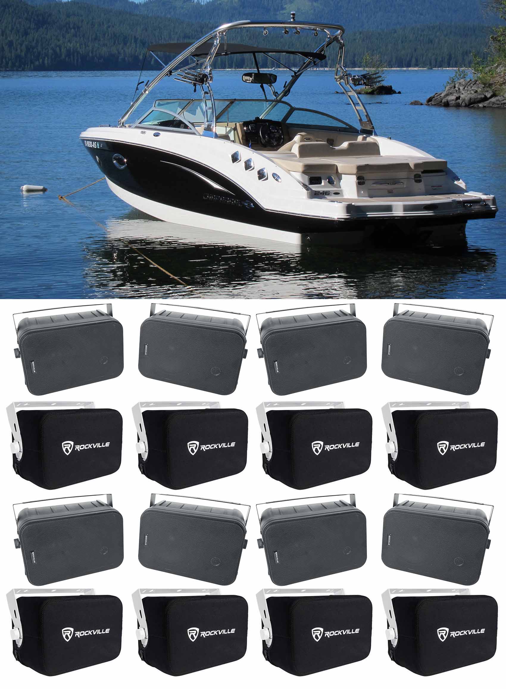 4-Pair HP65S-8 Black+4-Pair RWBC65S BOAT