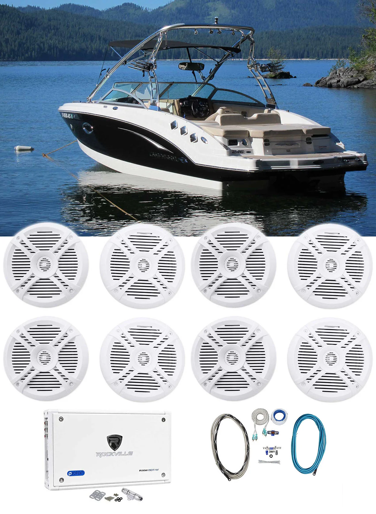 4-Pair RMSTS65W+RXM8BTW BOAT