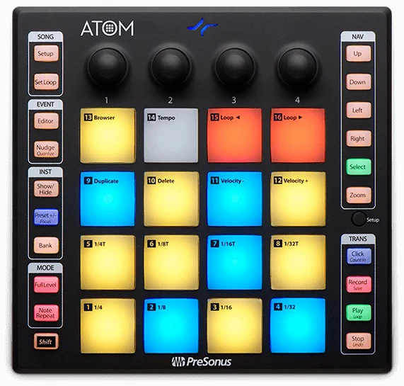 PRESONUS ATOM 16 Pad USB MIDI RGB DJ Controller+Studio One Software+Headphones - Image 4