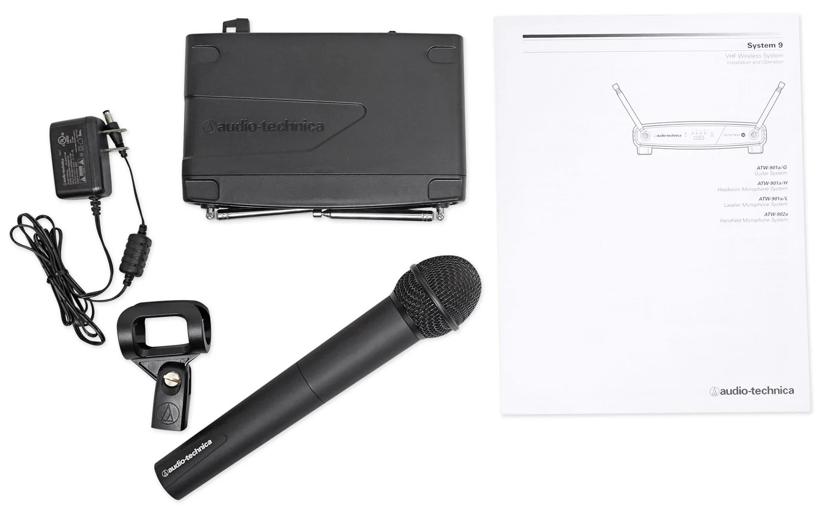 Audio Technica ATW-902a Wireless Handheld Microphone Mic + Bluetooth Speaker - Image 7