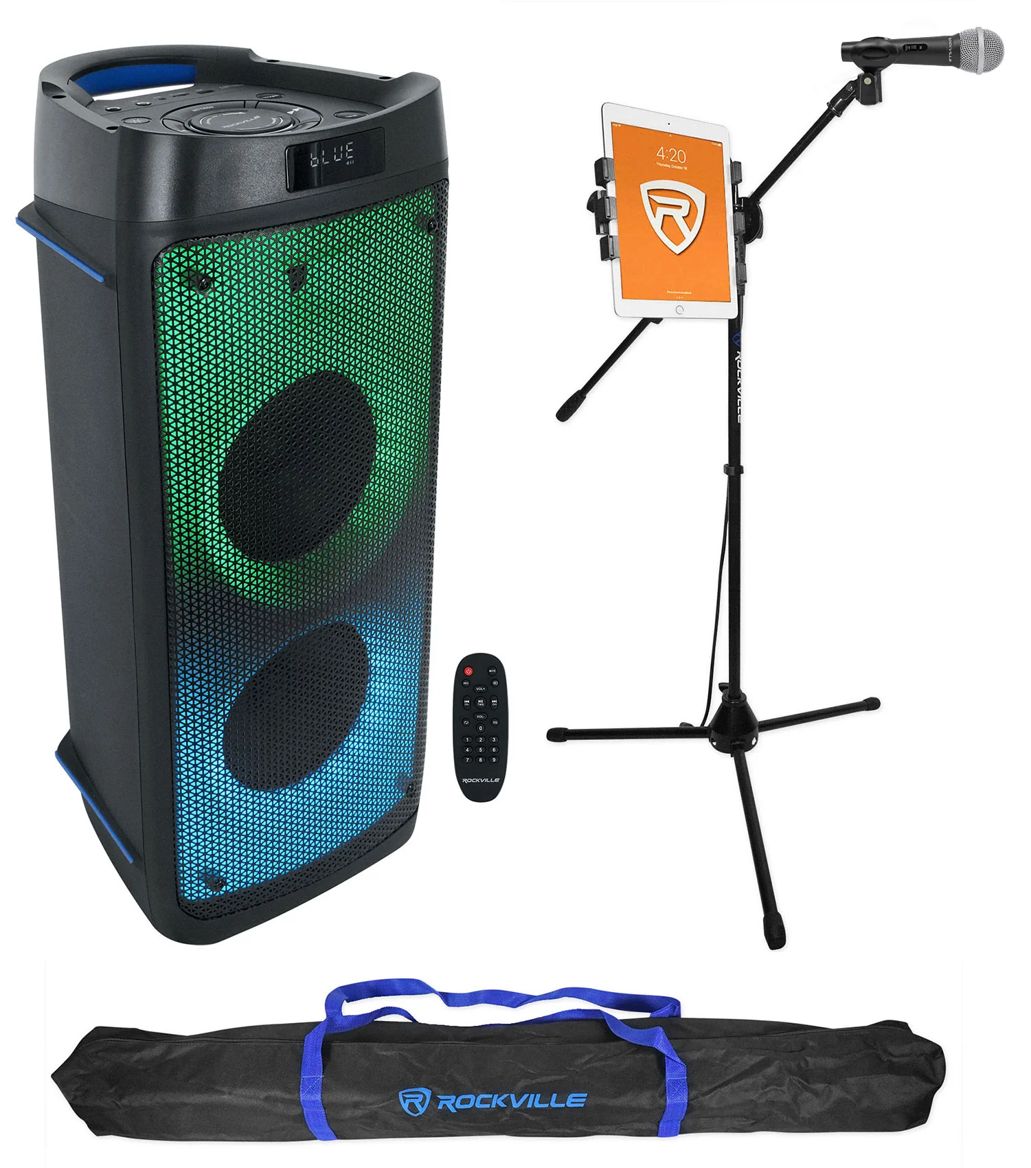 BASS PARTY 65 Speaker + RMC-XLR Mic + RVMIC5 Stand Bundle