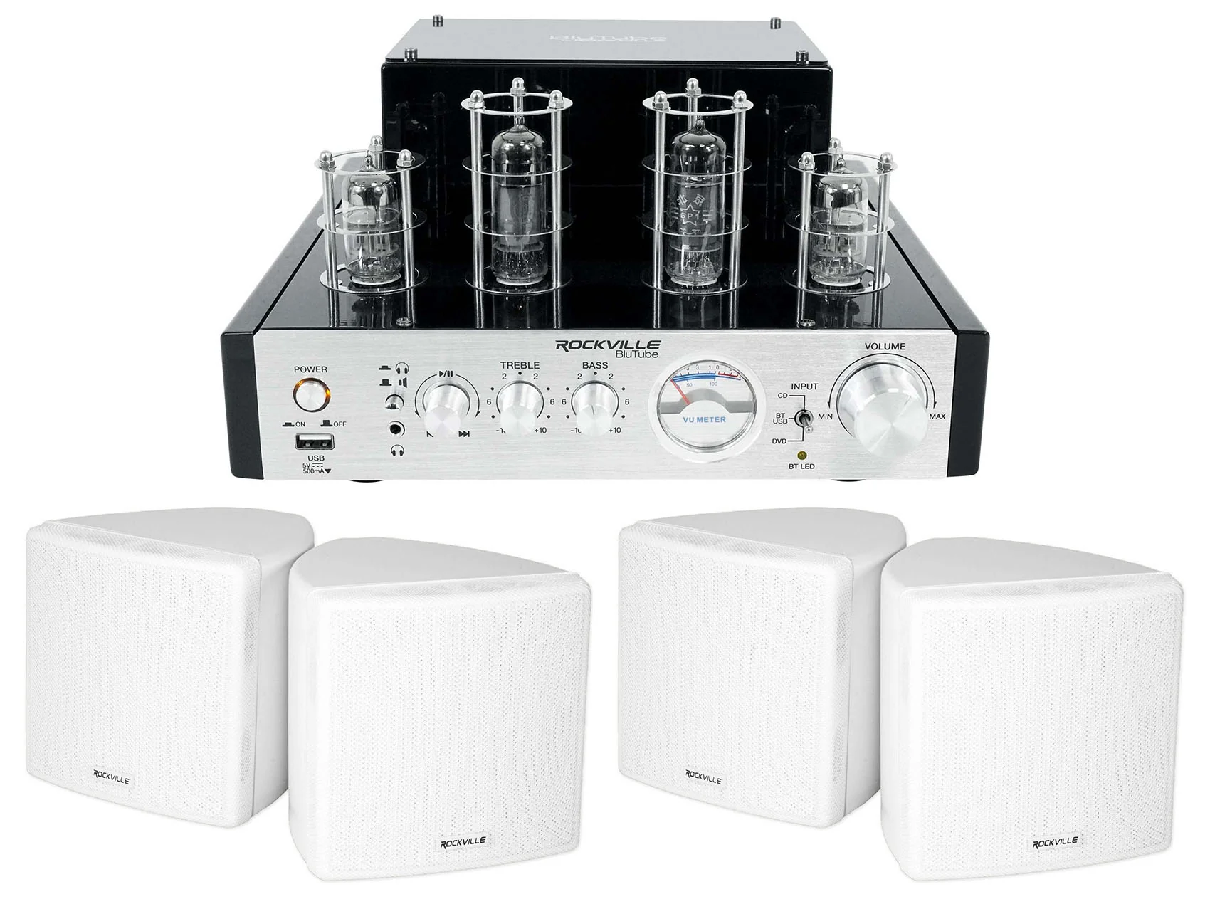BluTube + Cube White 4-Pack Bundle