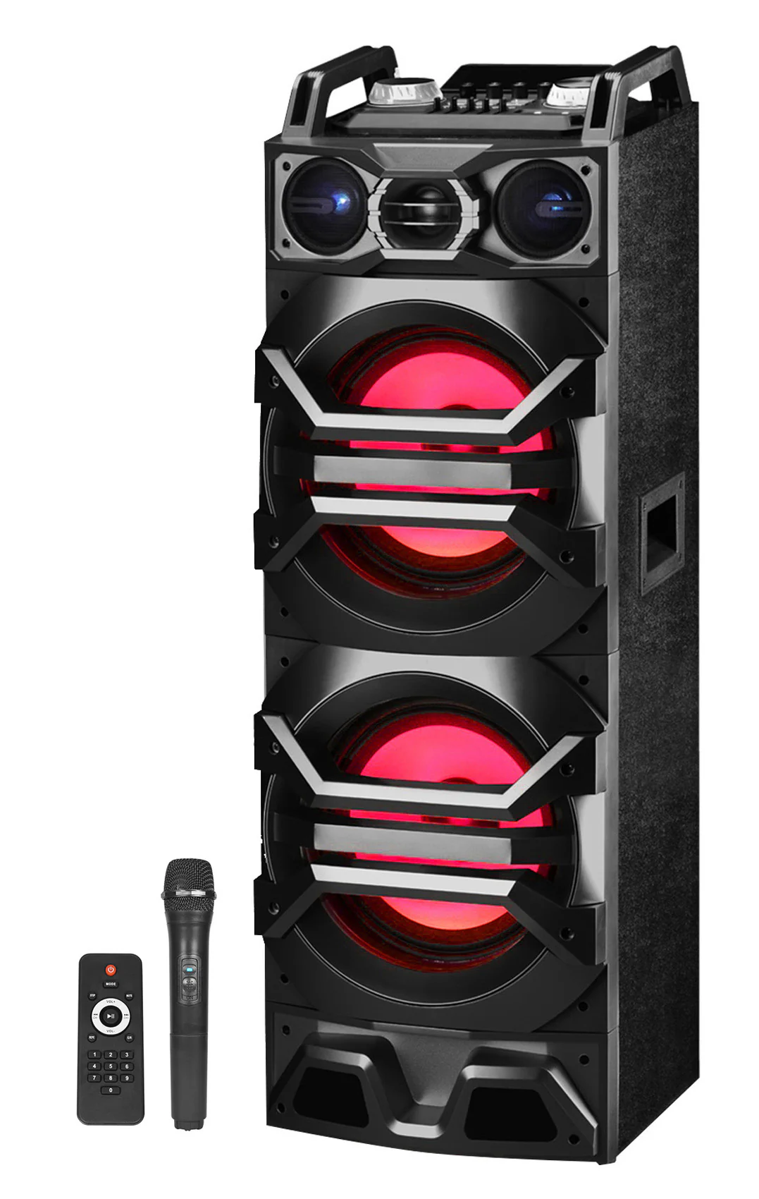 Technical Pro Dual 10" 3000w Bluetooth Karaoke Machine System w/USB/SD/LED+Mic - Image 2