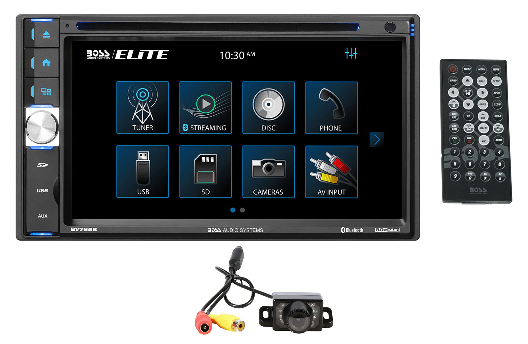 Boss Audio BV765B 6.5" In-Dash Car Monitor DVD Receiver w/Bluetooth/AM/FM+Camera