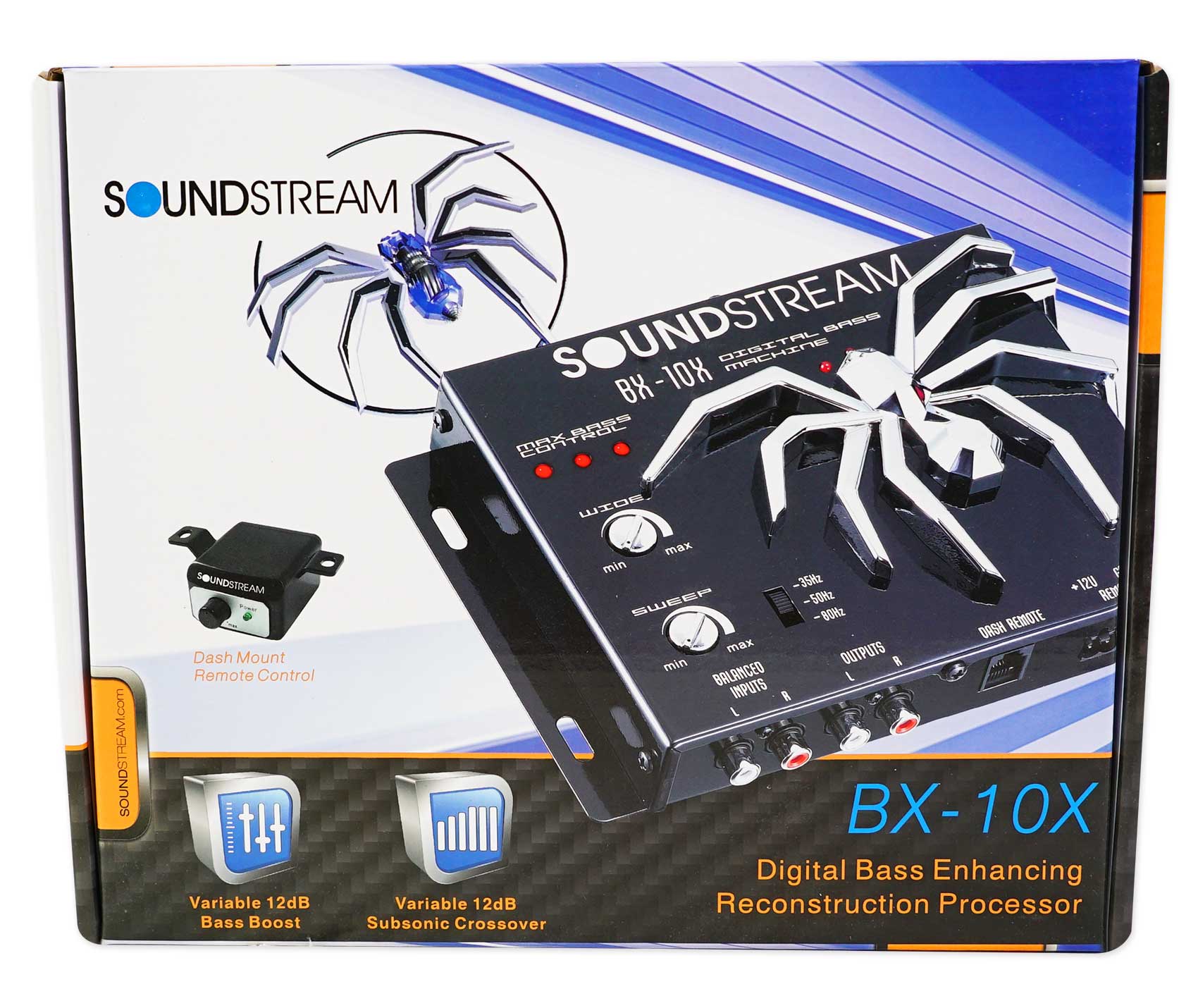 SOUNDSTREAM BX-10X Car Digital Bass Booster Sound Processor+Remote+RCA Cable - Image 8