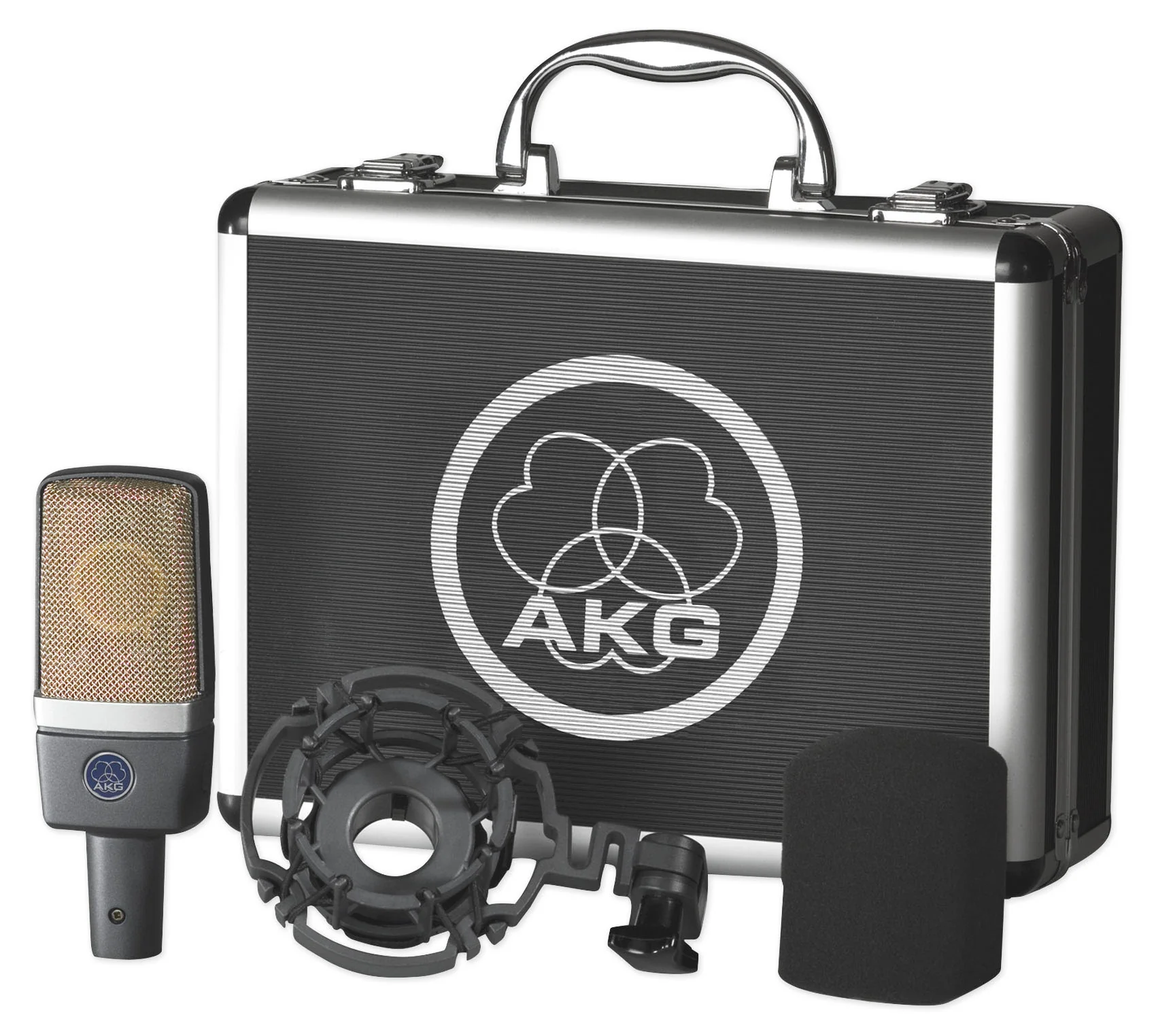 AKG C214 Studio Condenser Recording Microphone+Samson Vocal Booth+Stand - Image 11