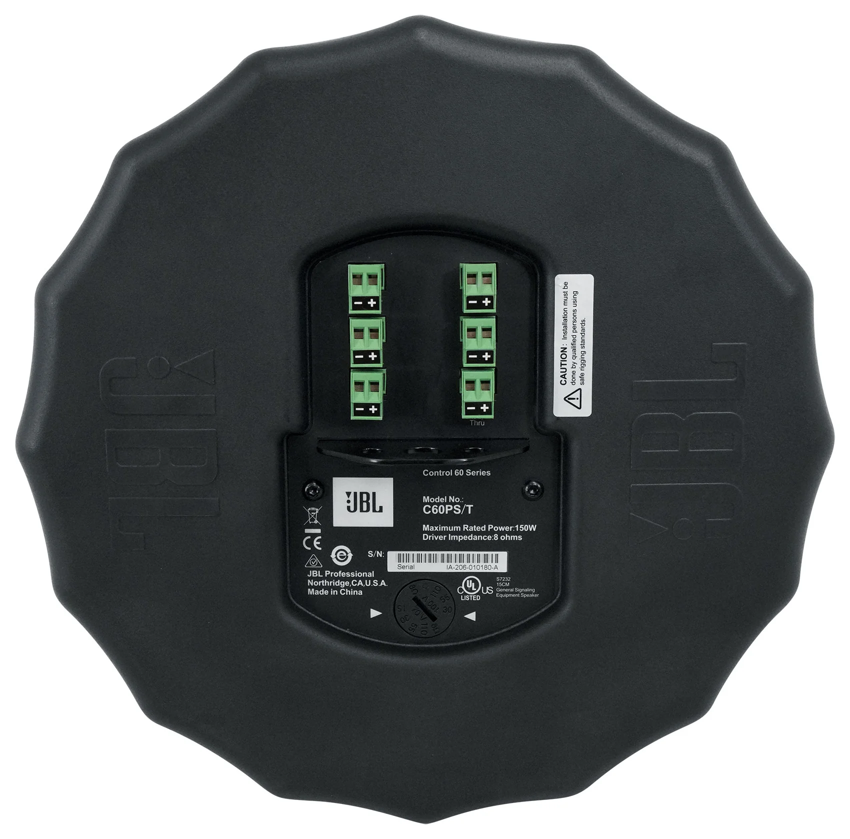 Pair JBL Control 60PS/T C60 Commercial 70v Black Pendant Subwoofers+Amp C60PS/T - Image 10