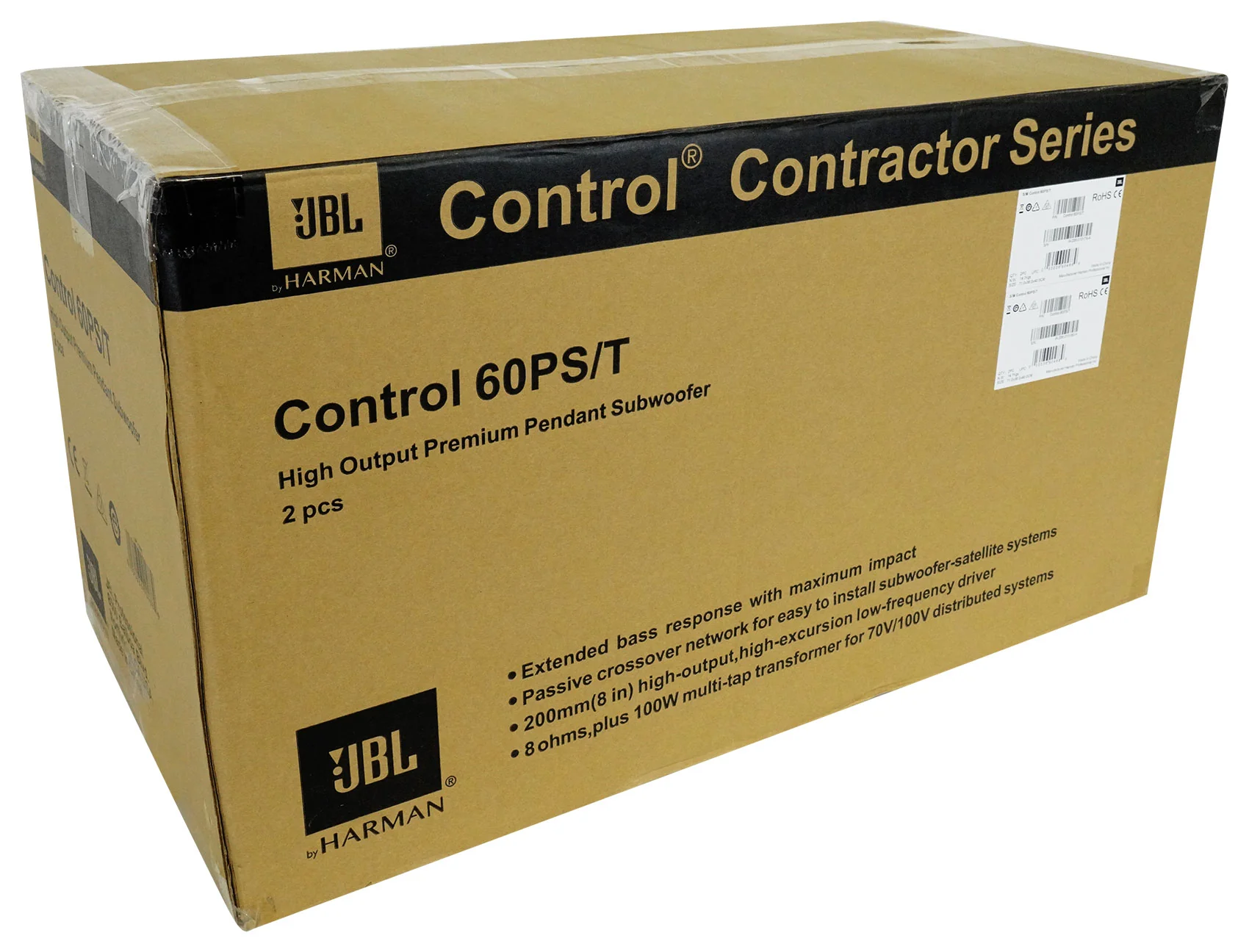 Pair JBL Control 60PS/T C60 Commercial 70v Black Pendant Subwoofers+Amp C60PS/T - Image 13