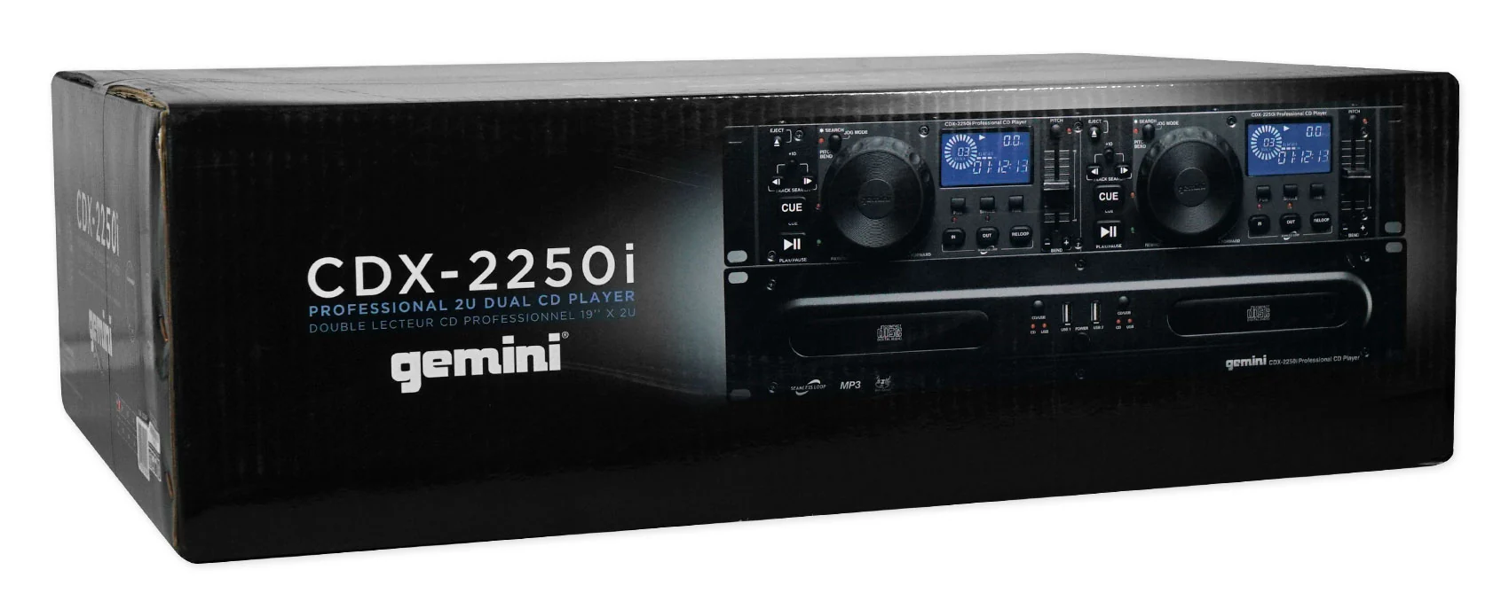 Gemini CDX-2250i Pro DJ Dual Two Deck Rack Mount CD/MP3 Media Player+2-Ch Mixer - Image 7
