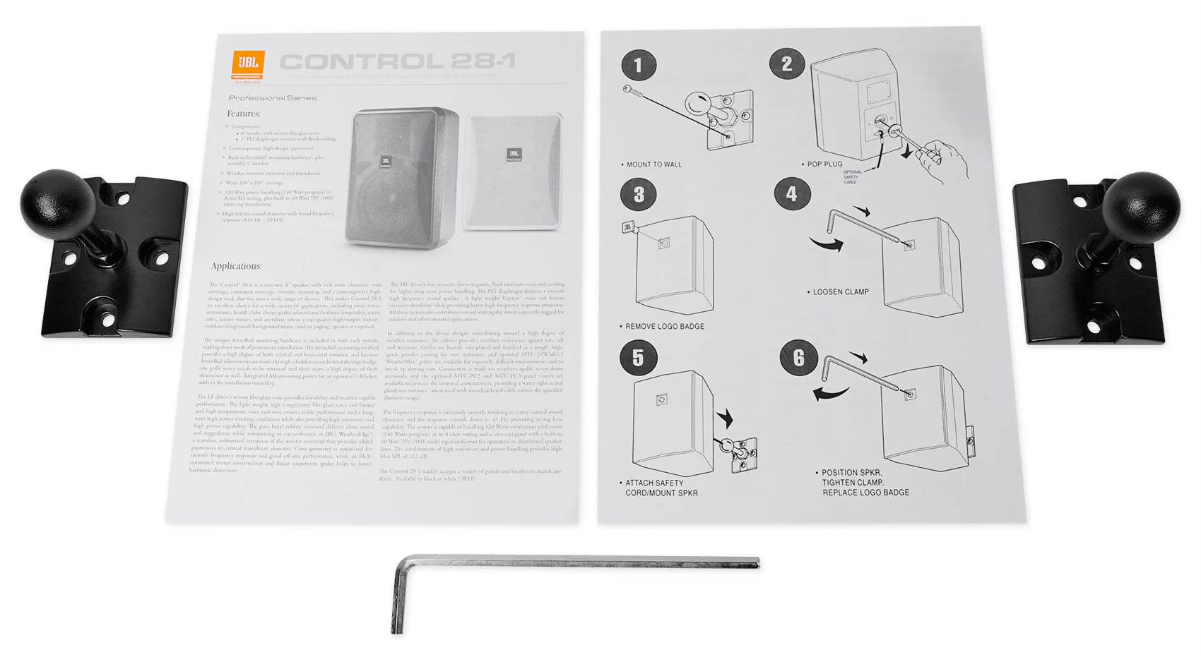 2) JBL Control 28-1 8" 60w 70v Commercial Indoor/Outdoor Speakers For Restaurant [Open Box] - Image 7