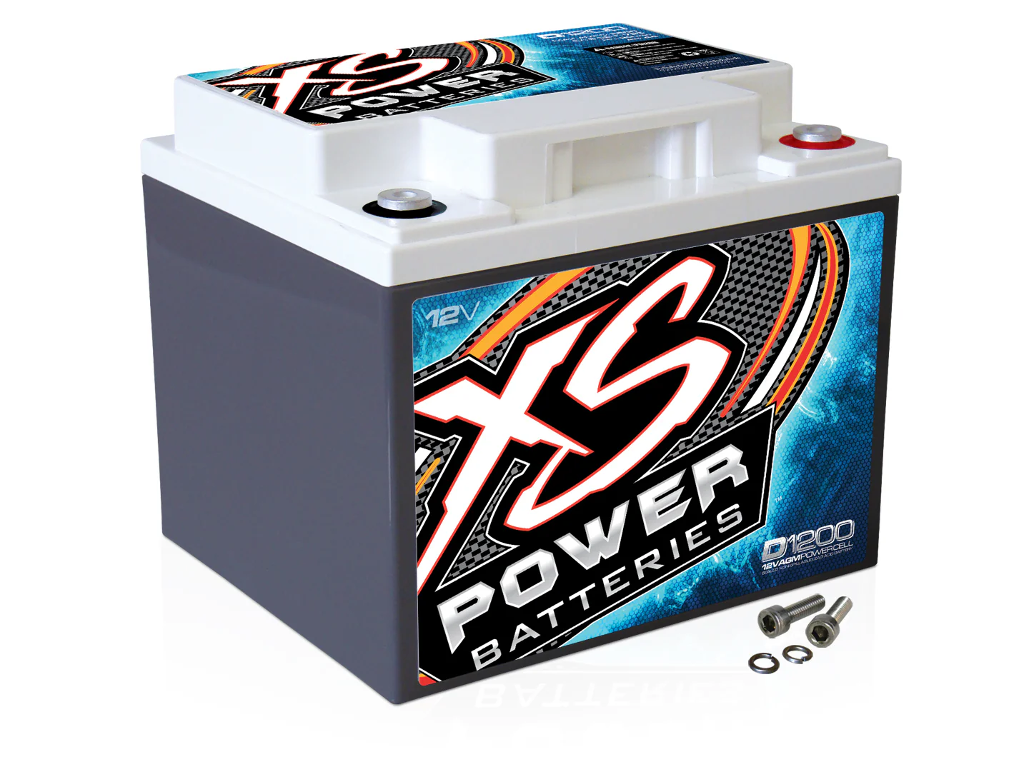 XS Power D1200 2600 Amp Power Cell Car Audio Battery+Hardware+Power/Ground Wires - Image 5