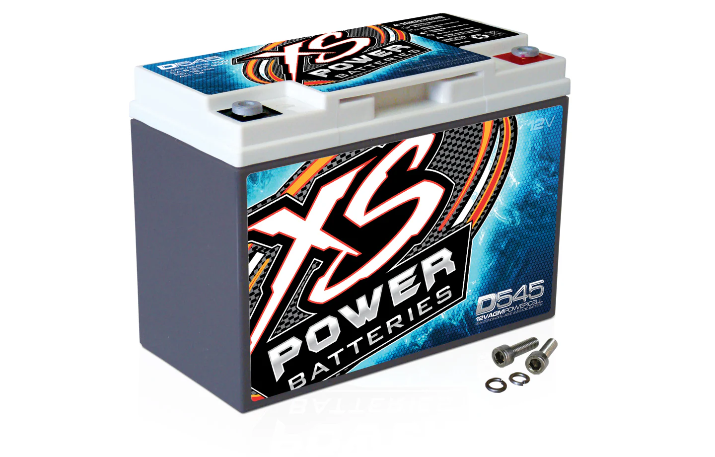 XS Power D545 800 Amp Car Audio Battery + Terminal Hardware + Power/Ground Wires - Image 6