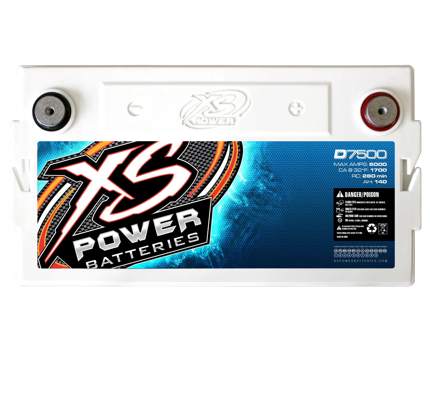 XS Power D7500 6000 Amp 12 Volt Power Cell Car Audio AGM Battery+Free Speaker ! - Image 8