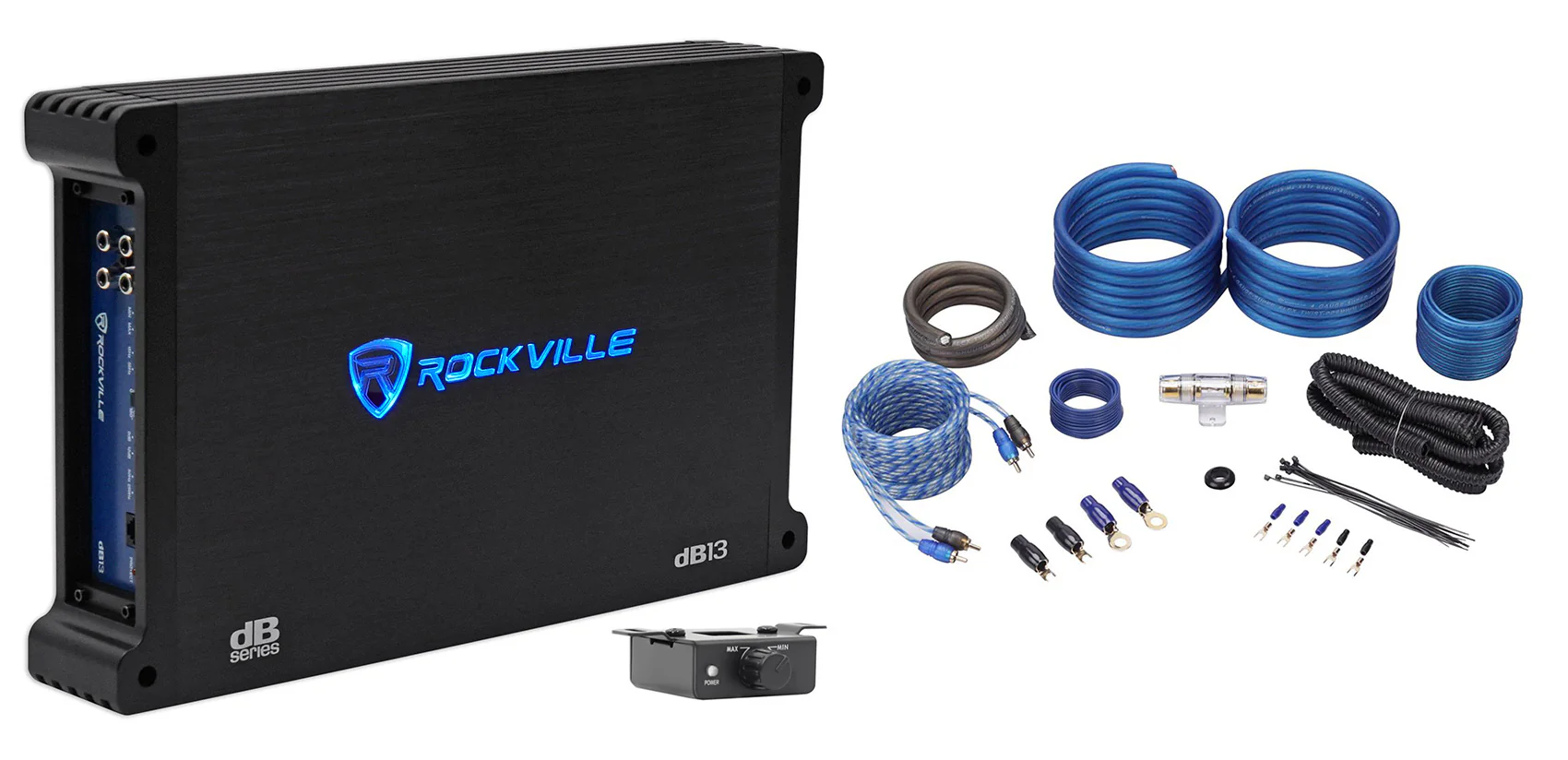 dB13 Mono Amplifier + 4 AWG Amp Wiring Kit Bundle