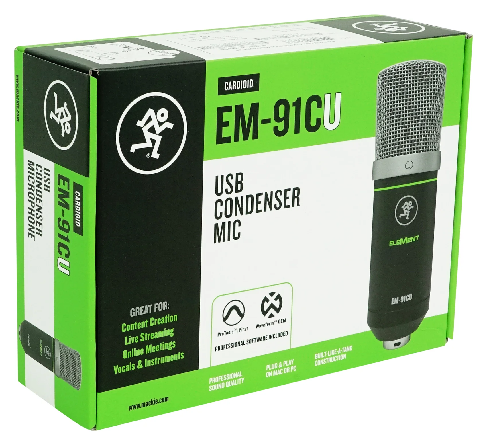 Mackie EM-91CU USB Condenser Recording Zoom Podcast Microphone Mic+Boom Arm - Image 17