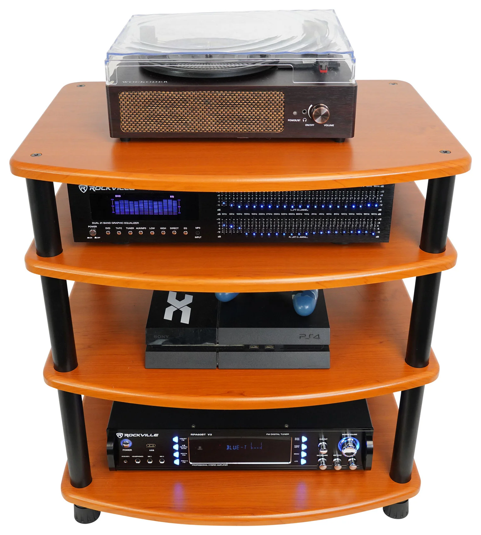 FLX Classic Wood 4-Shelf + Classic Wood Add-On Shelf Bundle - Image 2