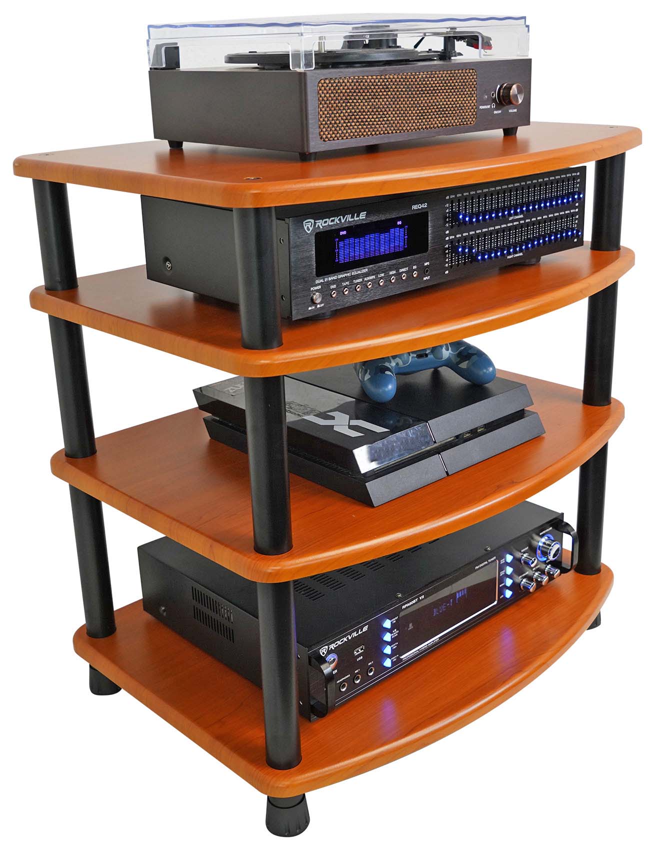 FLX Classic Wood 4-Shelf + Classic Wood Add-On Shelf Bundle - Image 9