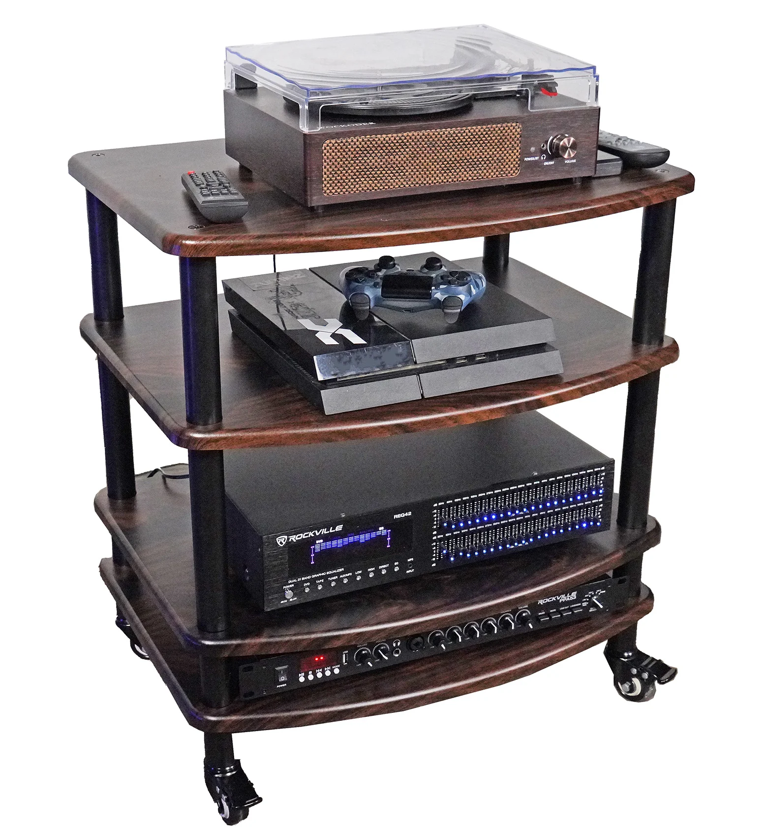 FLX Dark Wood + RHTSD Dark Wood Speaker Stands Bundle - Image 14