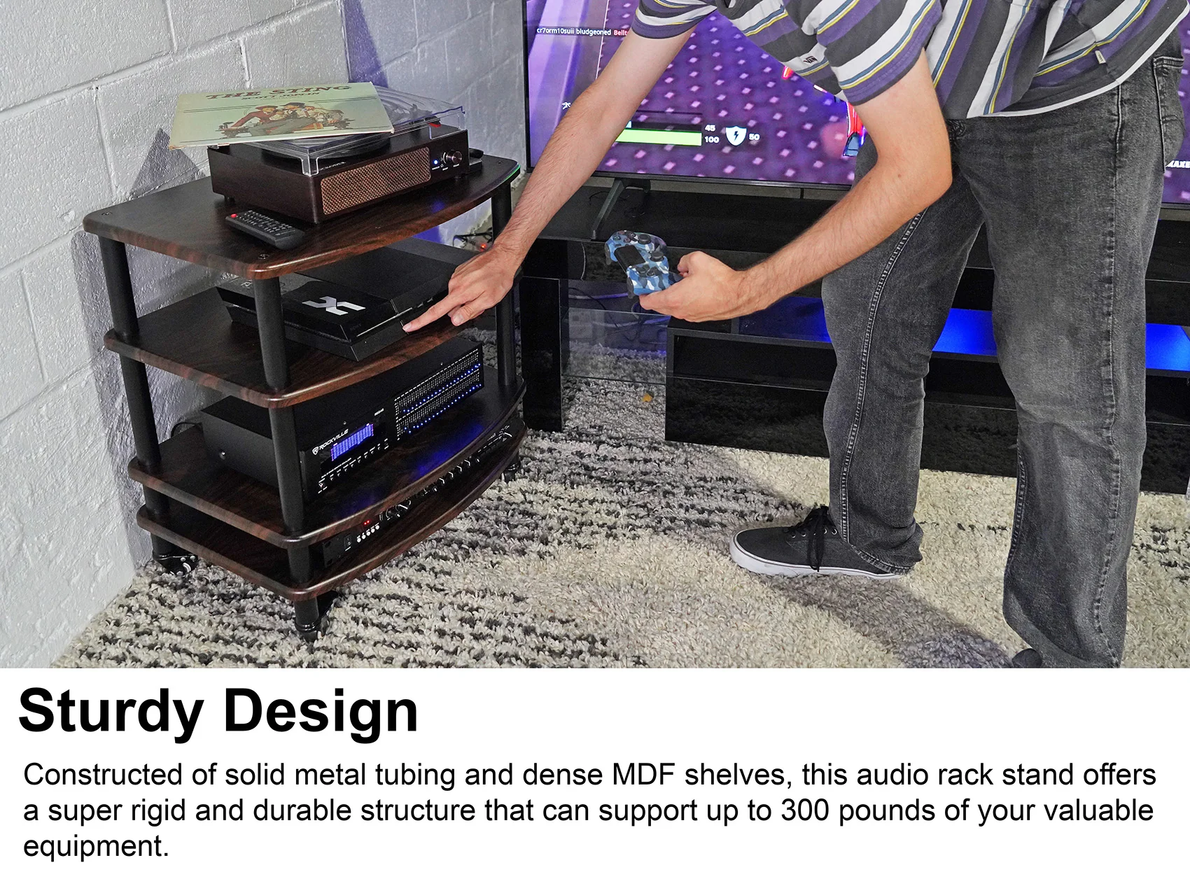 FLX Dark Wood + RHTSD Dark Wood Speaker Stands Bundle - Image 17