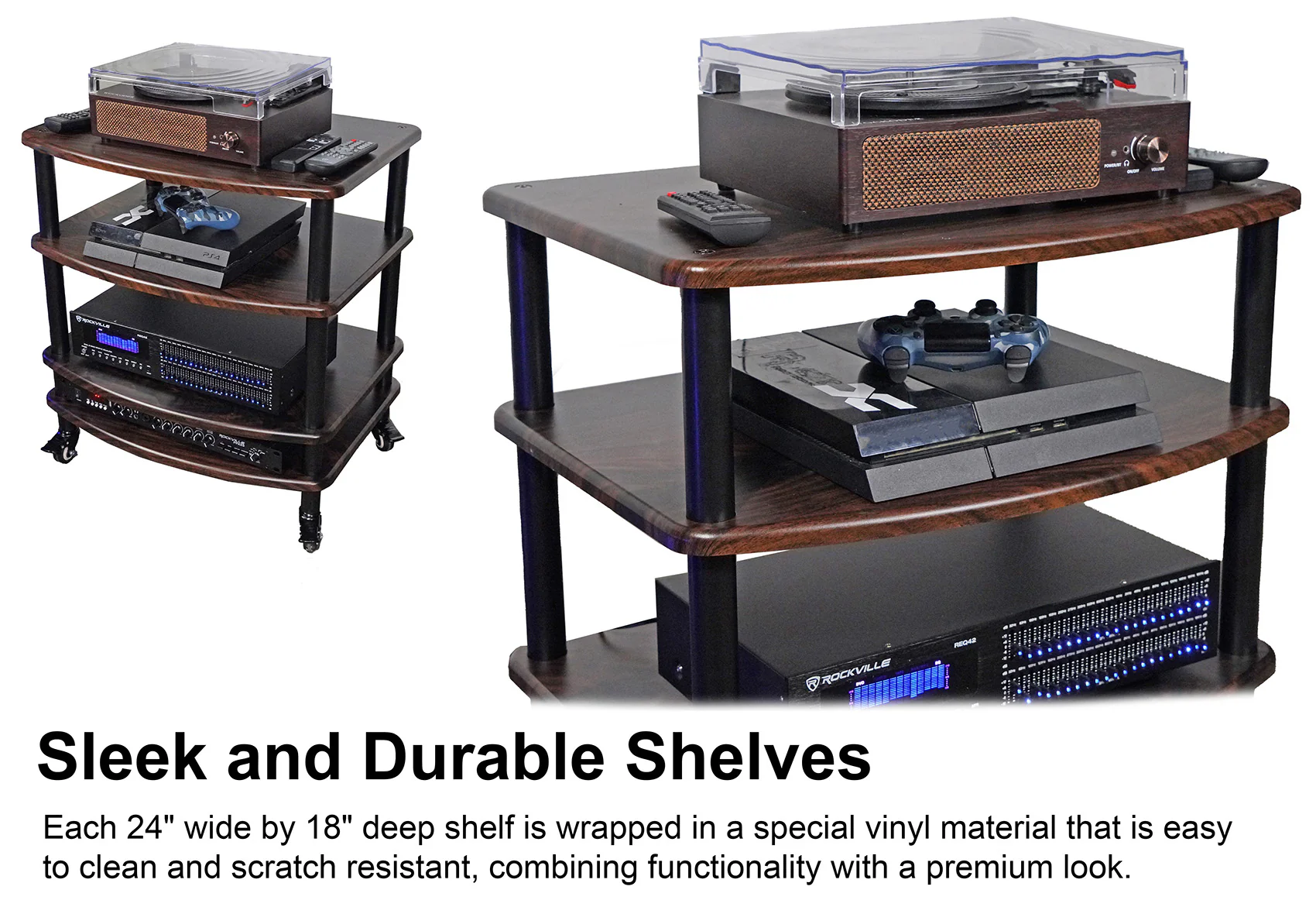 FLX Dark Wood + RHTSD Dark Wood Speaker Stands Bundle - Image 22