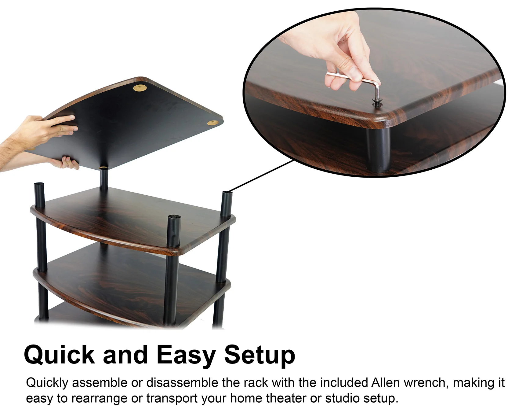FLX Dark Wood + RHTSD Dark Wood Speaker Stands Bundle - Image 23