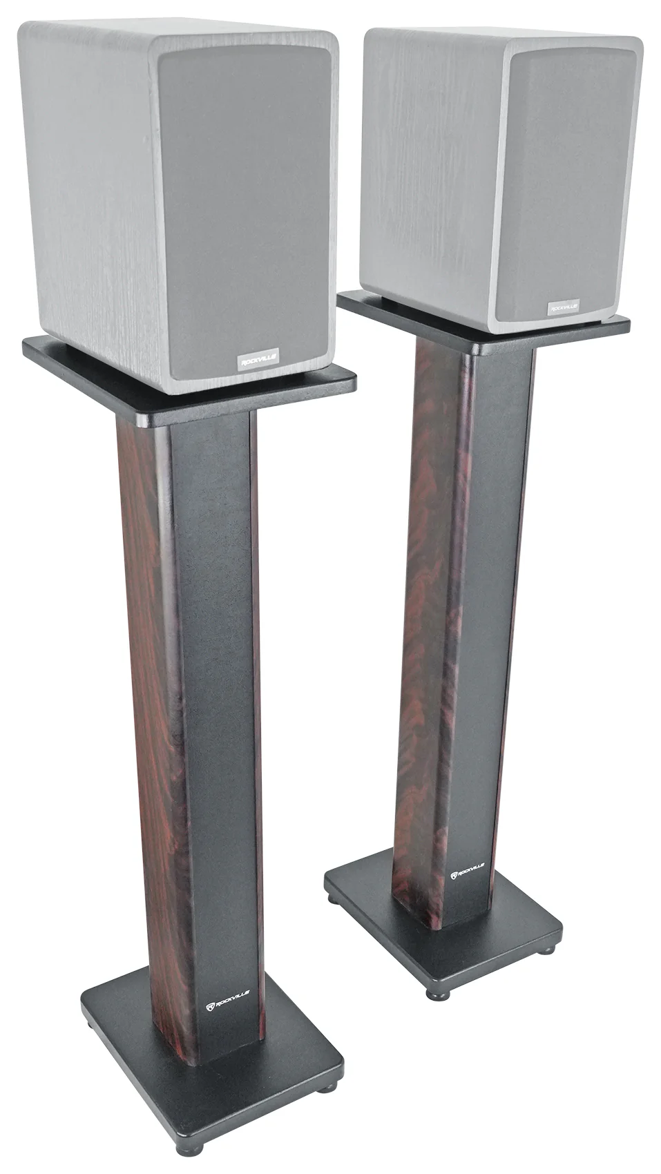 FLX Dark Wood + RHTSD Dark Wood Speaker Stands Bundle - Image 3