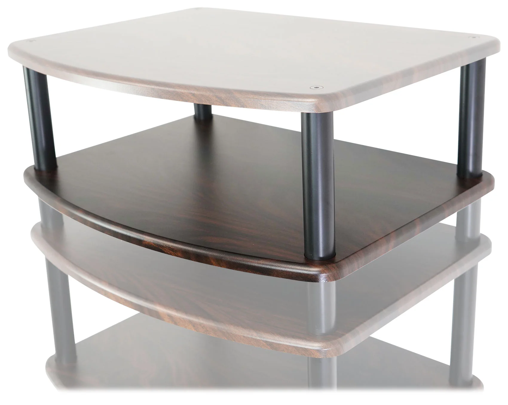 FLX Dark Wood 4-Shelf + Dark Wood Add-On Shelf Bundle - Image 7