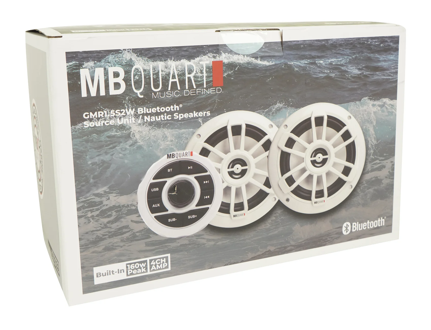 MB QUART GMR1.5S2W Marine Gauge Receiver w/ Bluetooth+(2) White 6.5" Speakers [Open Box] - Image 10