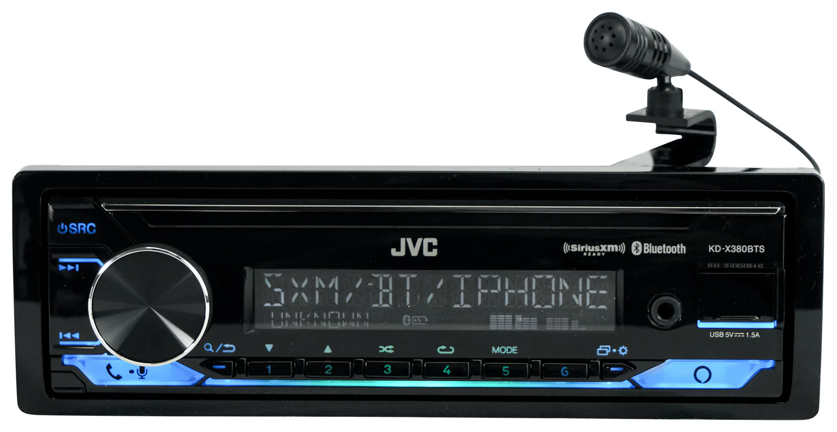 JVC KD-X380BTS Car Stereo Receiver w/ Bluetooth/USB/XM Ready/Alexa+AUX Cable - Image 2