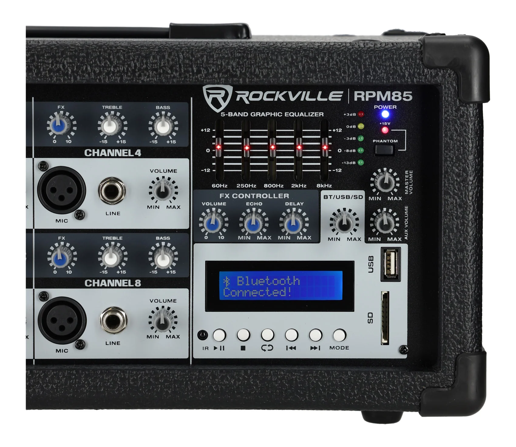 KPS12 12" Karaoke Speakers 2-Pack + RPM85 Mixer + Stands + Wireless Mics Bundle - Image 10