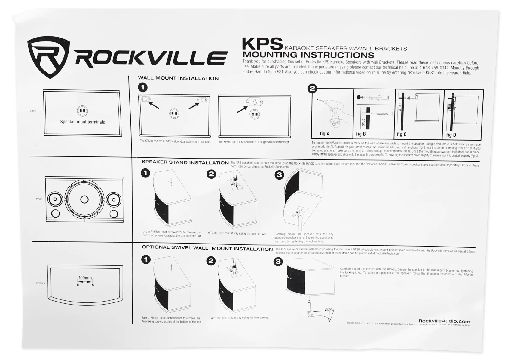 KPS80 8" Karaoke Speakers 2-Pack + Powered Mixer + Wireless Mic System Bundle - Image 19