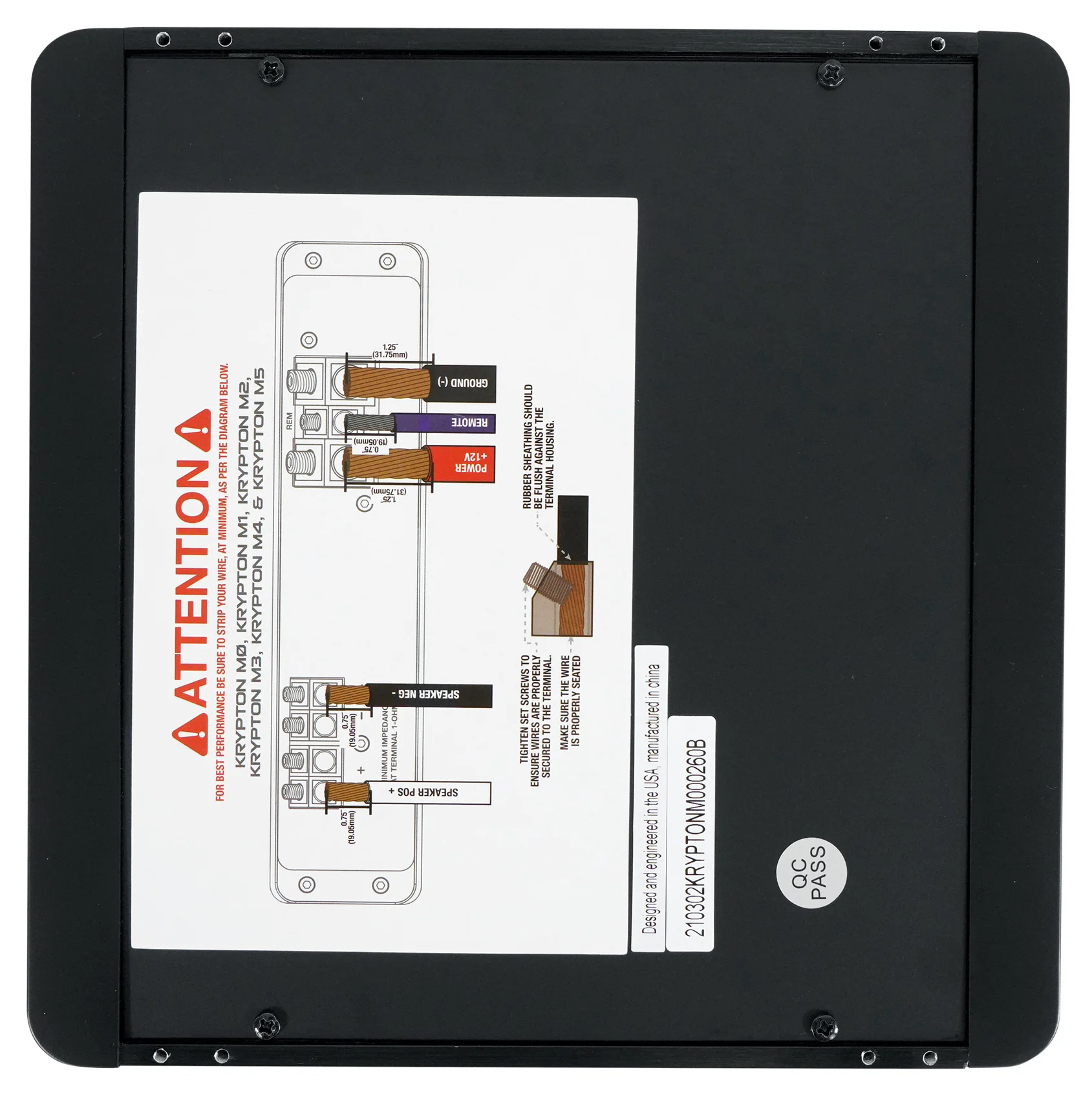 KRYPTON M0 Mono Amplifier + 4‑Gauge Amp Wiring Kit Bundle - Image 7