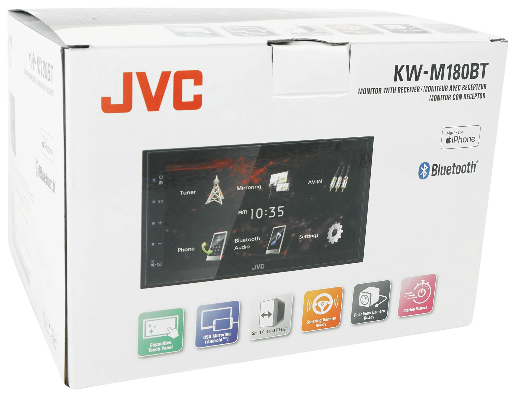 JVC KW-M180BT 6.8" Car Monitor iPhone Android Bluetooth Receiver w/USB+Camera - Image 16