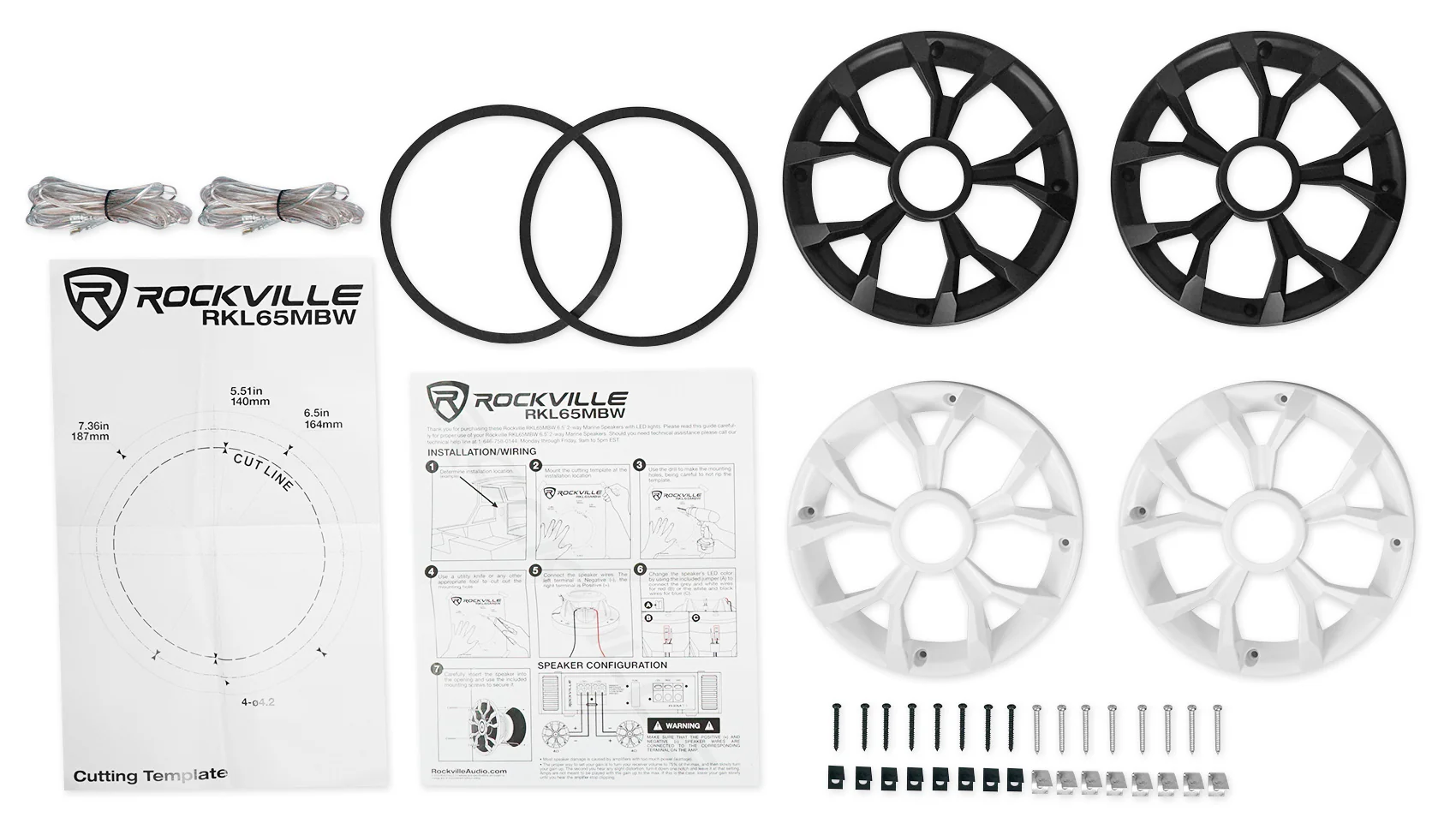 MAC65B Black 6.5" Tower Speaker Pods 2-Pack + RKL65MBW LED Speakers Bundle - Image 22