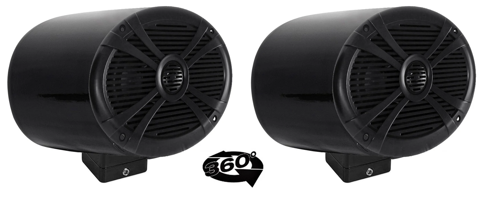 MAC69B Black 6x9" Tower Speaker Pods 2-Pack + MAC360B Swivel Clamps Bundle