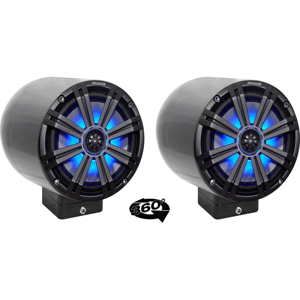 MAC80B Black 7.7" Tower Speaker Pods 2-Pack + MAC360B Swivel Clamps Bundle - Image 2