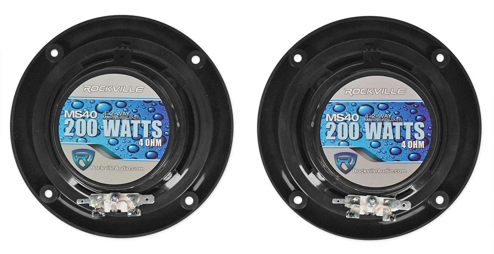 Soundstream MHU-32 Marine Boat ATV/UTV Bluetooth Receiver+(4) Black 4" Speakers - Image 14