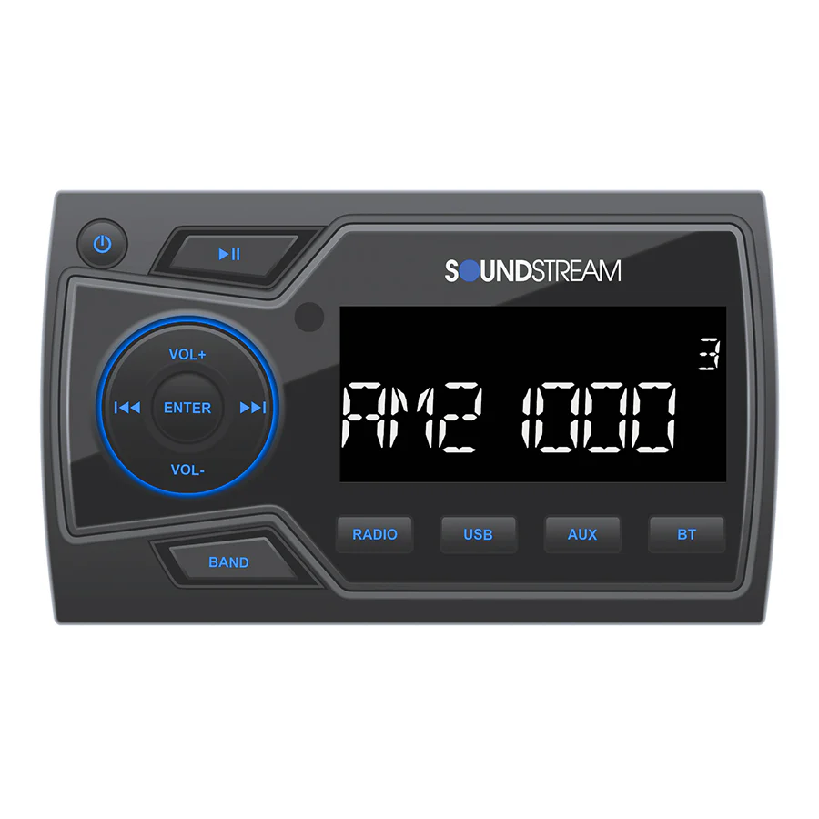 Soundstream MHU-32 Marine Boat Bluetooth Receiver+(2) 6.5" White Tower Speakers - Image 7