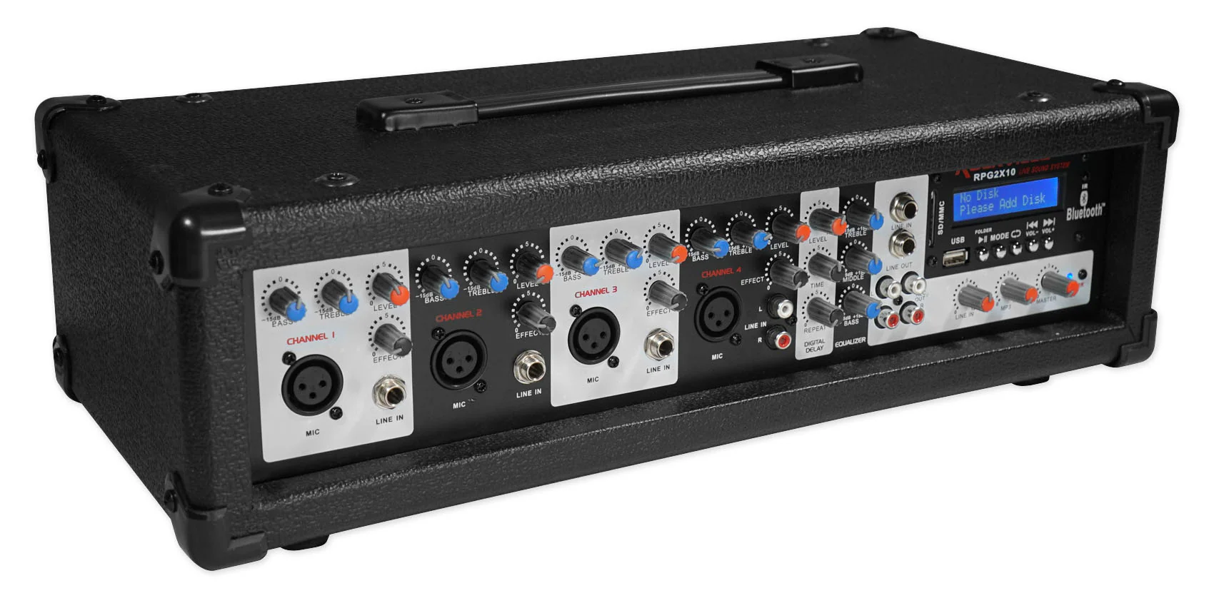Rockville 4 Channel 800w Powered Mixer w/ Bluetooth/USB/SD - Image 2