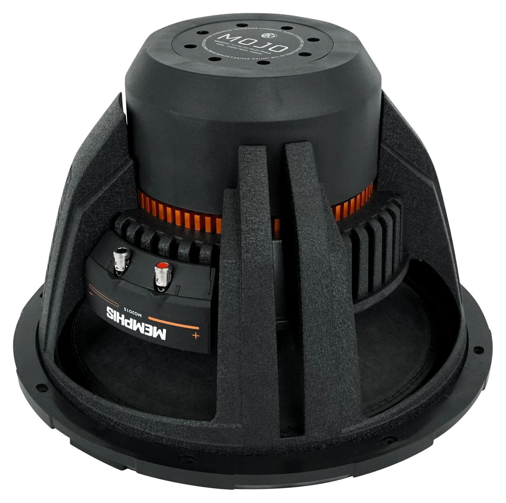 Memphis Audio MOJO 1512 15" 3000w Car Subwoofer+Vented Sub Box+Amplifier+Amp Kit - Image 25