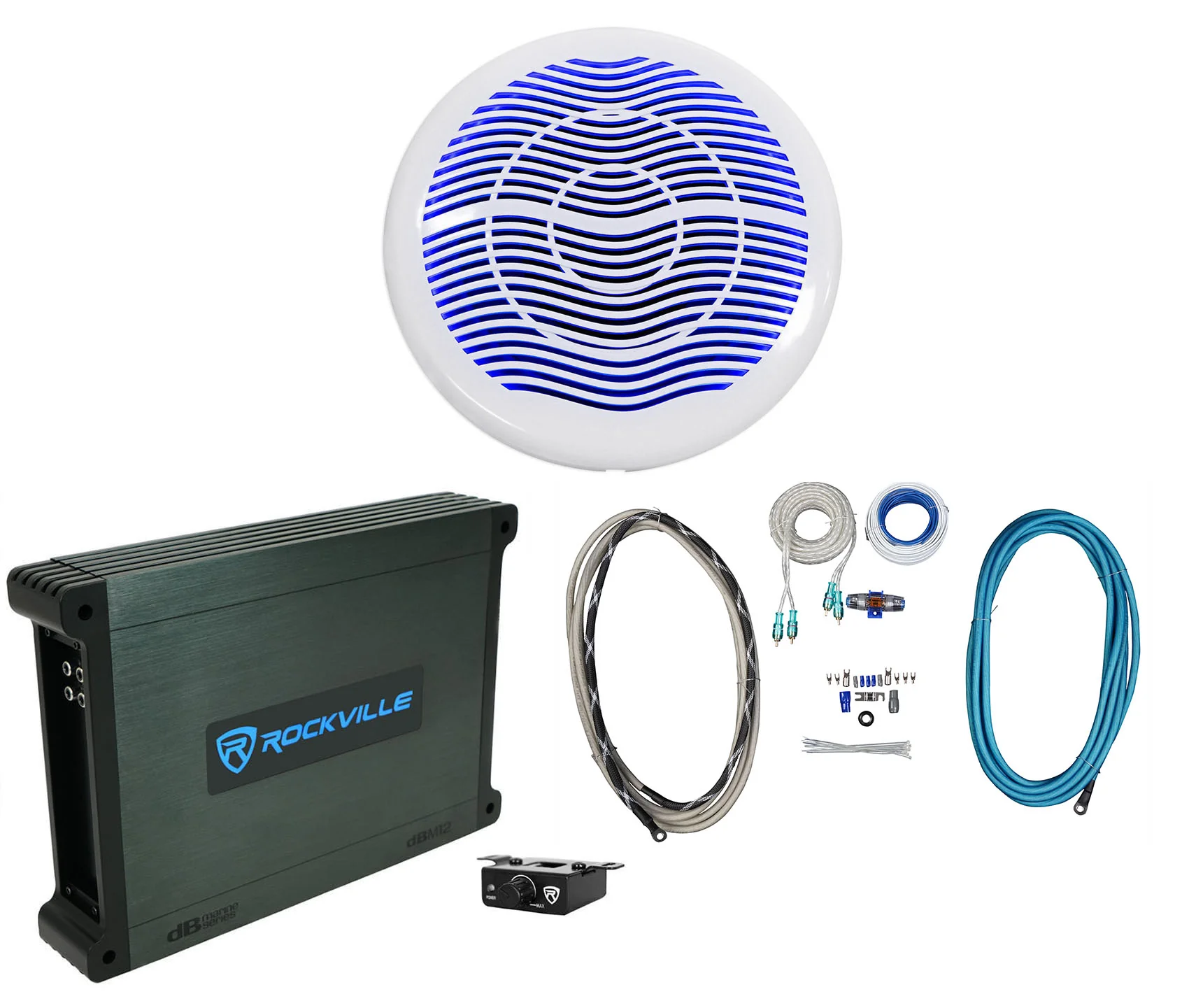 MS10LW White + dBM12 Marine Amplifier Bundle