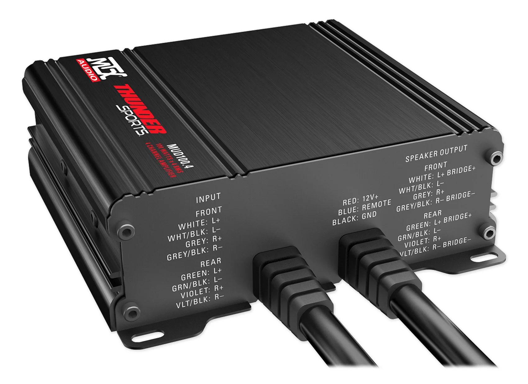 MTX MUD100.4 400w 4-Channel Amplifier+Bluetooth Controller For RZR/ATV/UTV/Cart - Image 9