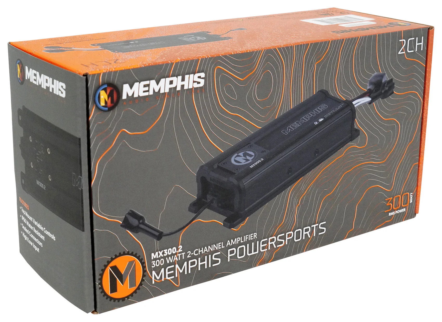Memphis MX300.2 300w 2-Channel Amplifier+(2) LED Speakers+Bluetooth Controller - Image 30