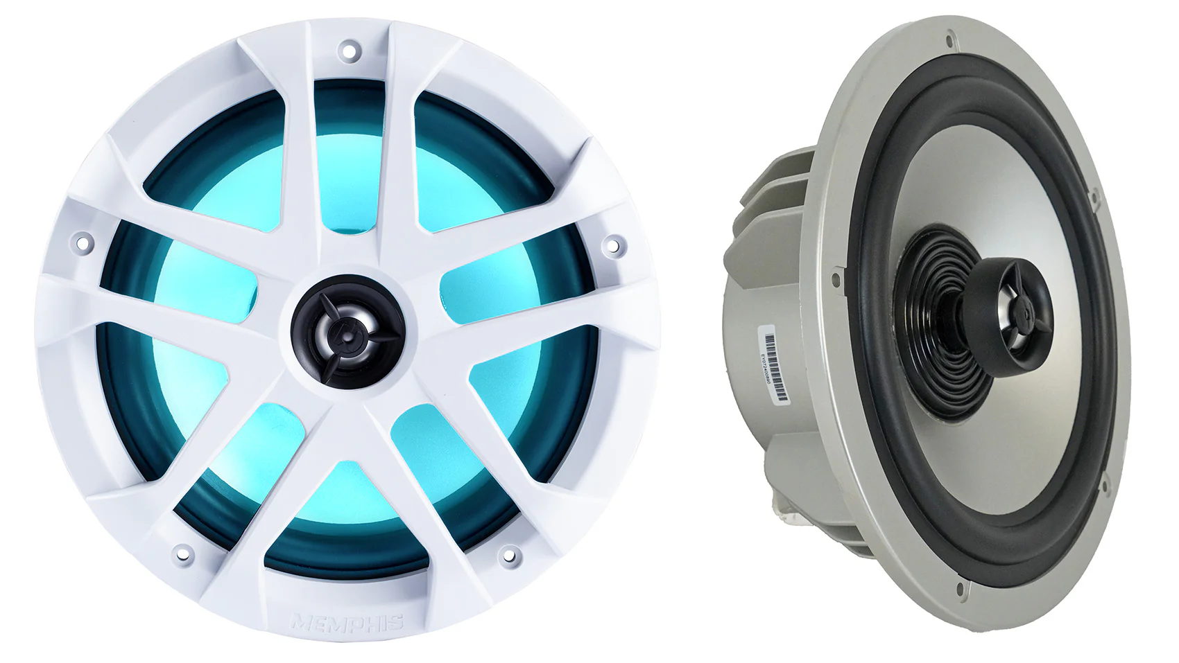 2) Memphis Audio MXA80L 120w 8" Marine Boat White Wakeboard Tower Speakers w/LED - Image 16