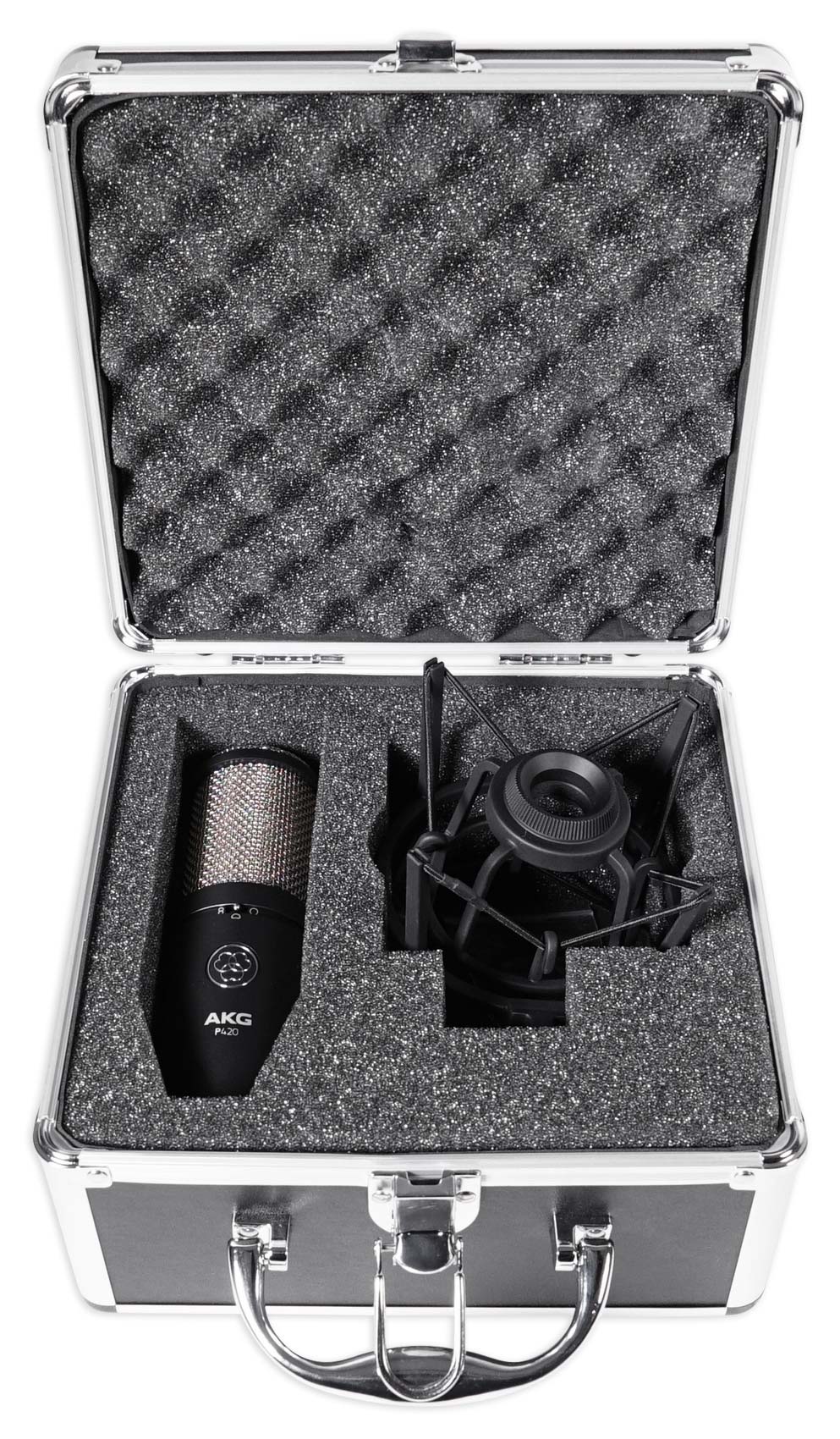 AKG P420 Studio Condenser Recording Podcasting Microphone+Foam Isolation Shield - Image 7