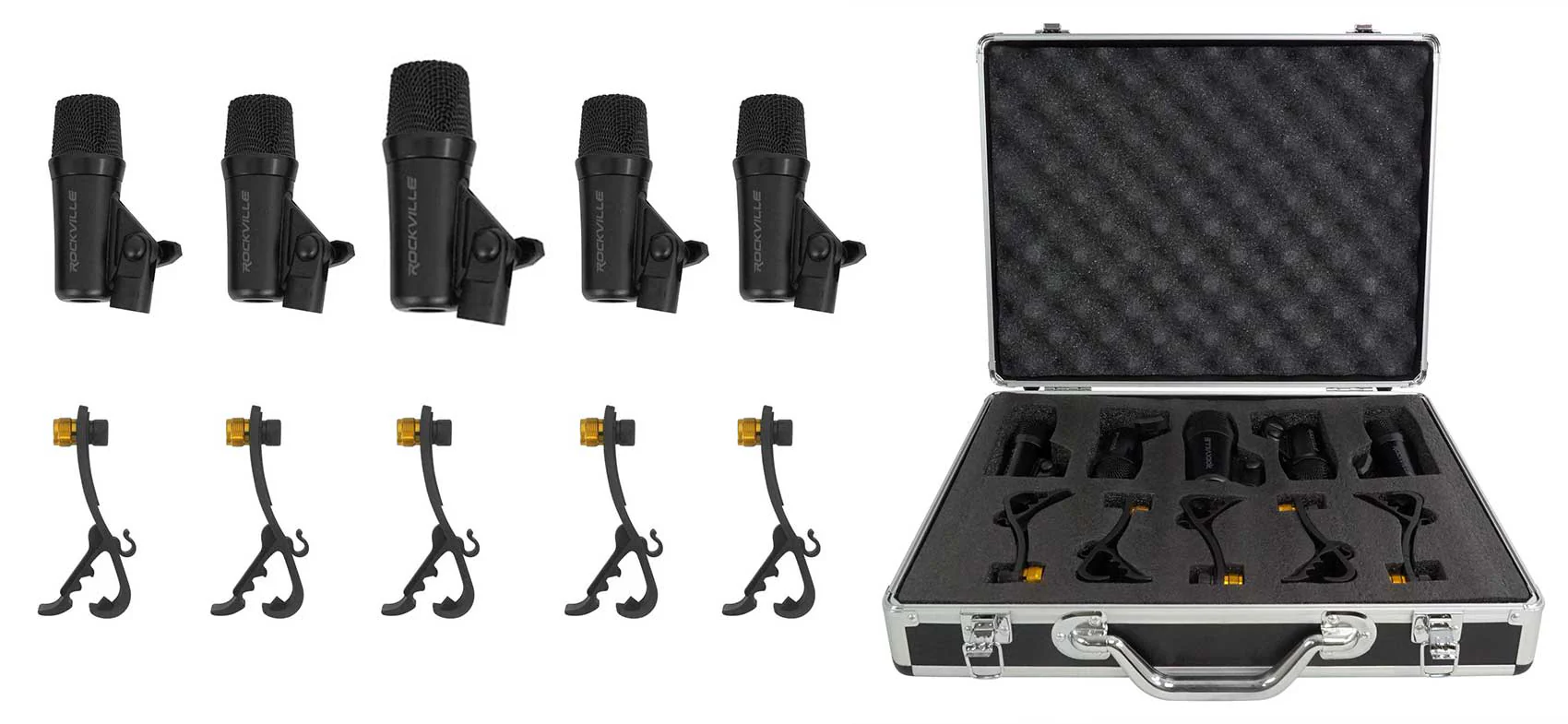 PRO‑D5 Drum Mic Kit + XLR Cables 5-Pack Bundle - Image 8