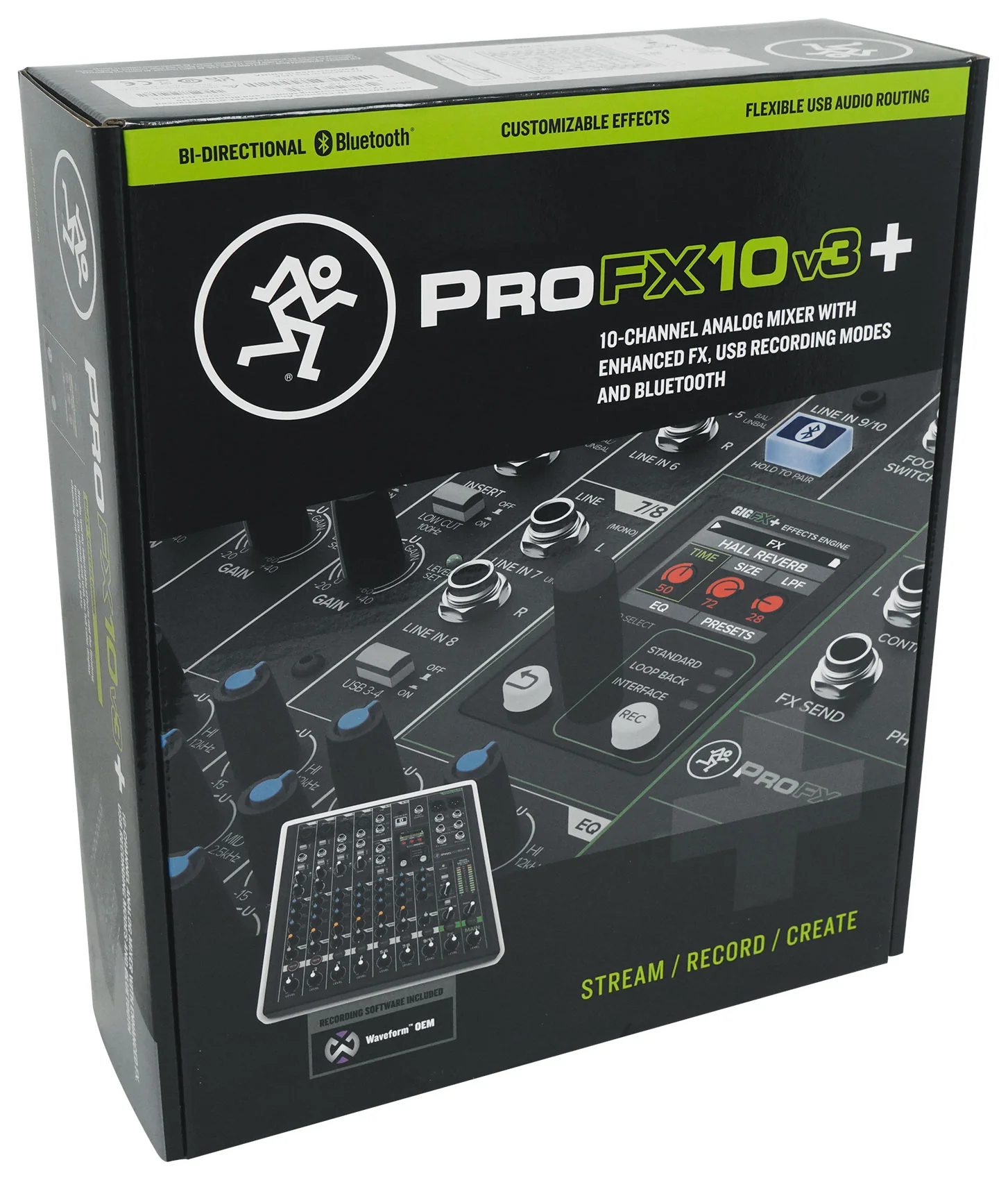 Mackie ProFX10v3+ 10-Channel Pro Effects Mixer w/USB ProFX10 v3 + Power Strip - Image 3