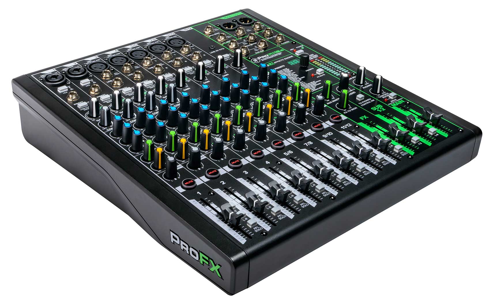 Mackie ProFX12v3 12-Channel Effects Mixer w/USB+7 Piece Drum Mic Kit ProFX12 v3 - Image 8